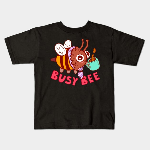 busy bee Kids T-Shirt by Alex Smith Illustration 